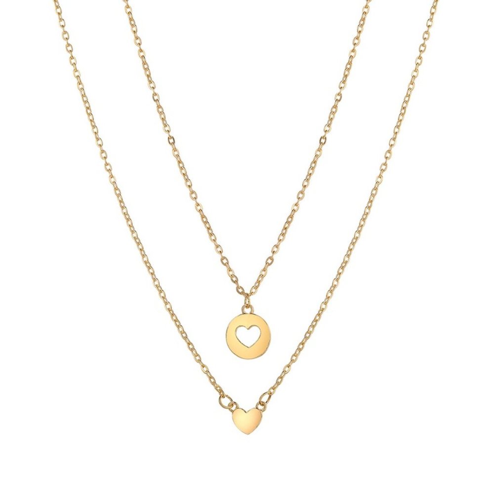 New Multi-layered Valentine's Day Heart Necklace